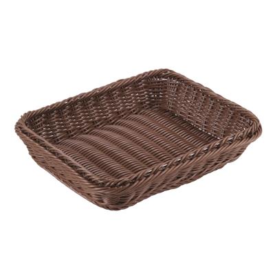 PD Cesta Porta Pane Gn 1/2 H. 6,5 Polirattan Marrone