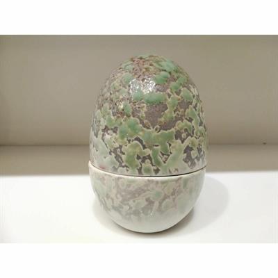 ARTE-UOVO IN PORCELLANA BIANCA CM.10,5 H.14,7