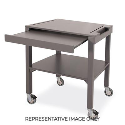 CARRELLO LACCATO ANTRACITE 2/p CM100x56 PORTAPIATTI, 2 FRENI