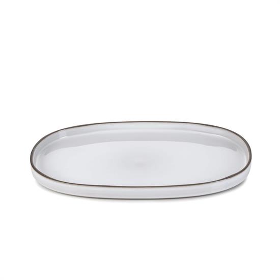 CARACTERE - PIATTO OVALE 35,5X21,8 BIANCO CUMOLO