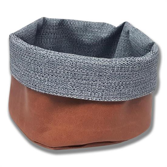 CESTINO PANE SONOCLEAN CM.15 BLU JEANS DENTRO/VINT CAMEL FUORI