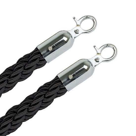 MDL GAMMA CORDONE NERO C/2 GANCI INOX
