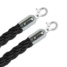 MDL GAMMA CORDONE NERO C/2 GANCI INOX