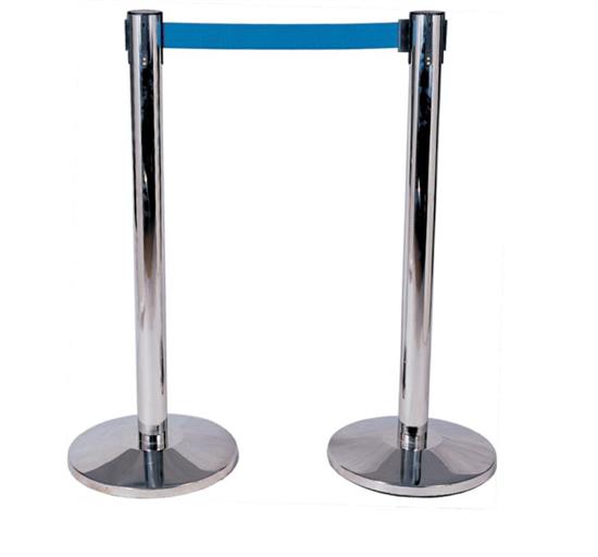 MDL ALFA COLONNA CON NASTRO RETRAIBILE INOX/BLU 36X95H