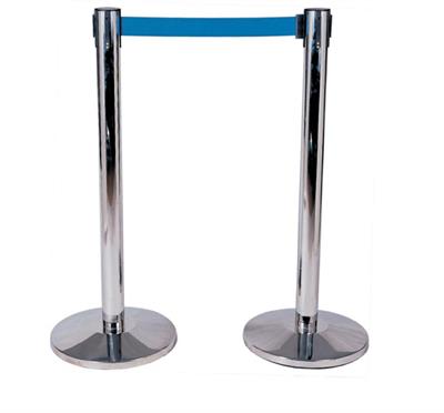 MDL ALFA COLONNA CON NASTRO RETRAIBILE INOX/BLU 36X95H