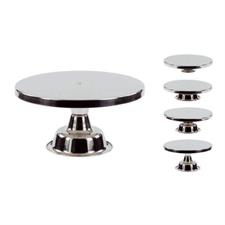 Alzata con altezza variabile - Acciaio inox Ø cm20 h cm7-8-11-15