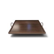 VASSOIO LEGNO PIOPPO COLOR NOCE C/MANIGLIE 73X53X3H