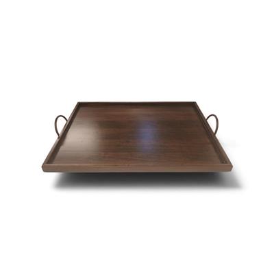 VASSOIO LEGNO PIOPPO COLOR NOCE C/MANIGLIE 73X53X3H