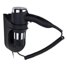ASCIUGACAPELLI DA PARETE W1600 NERO E CROMATO