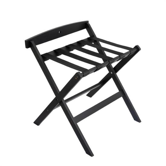 REGGIVALIGIA BLACK LEGNO SCURO C/SPONDA PORTATA MAX 60KG