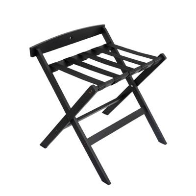 REGGIVALIGIA BLACK LEGNO SCURO C/SPONDA PORTATA MAX 60KG