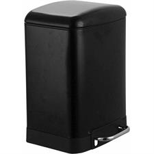 PATTUMIERA A PEDALE INOX C/CHIUSURA RALLENTATA 6LT NERO