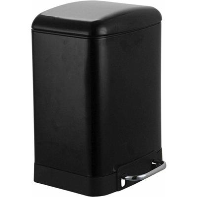 PATTUMIERA A PEDALE INOX C/CHIUSURA RALLENTATA 6LT NERO