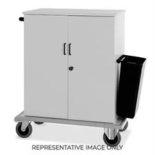 Carrello rifornimento minibar armadiato, sportelli,2 ruote freno