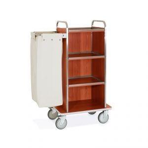 Carrello portabiancheria, 4 piani cm 50x45, pannelli su tre lati